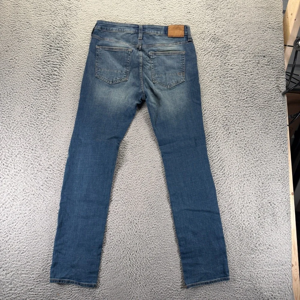 Aeropostale Jeans Mens 30x32 Blue Cotton Denim Straight Slim Distressed Stretch‎